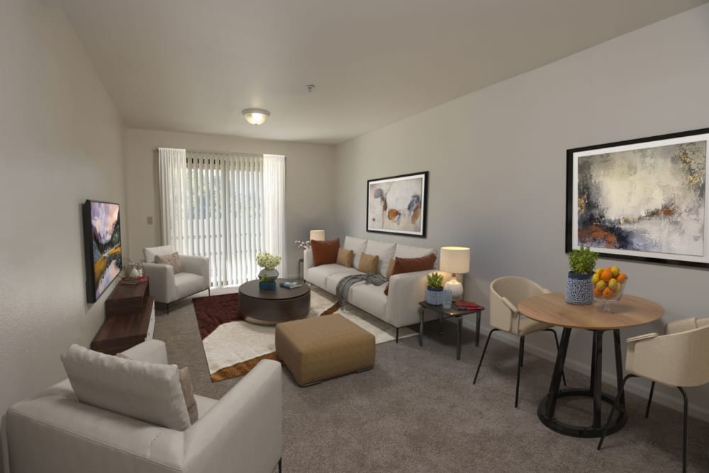 Living room at Campus Commons Senior Living in Sacramento, California