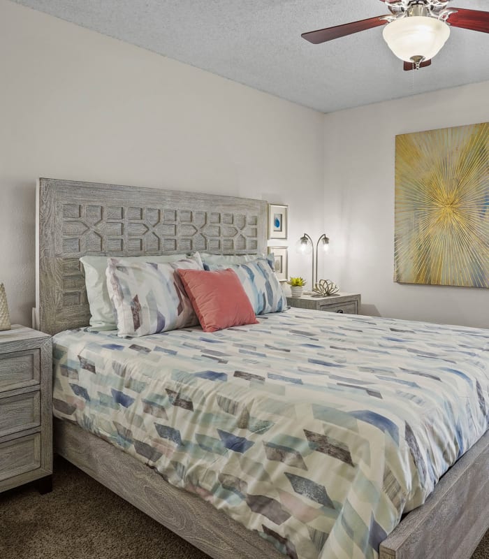 Spacious carpeted bedroom at Mountain Village in El Paso, Texas