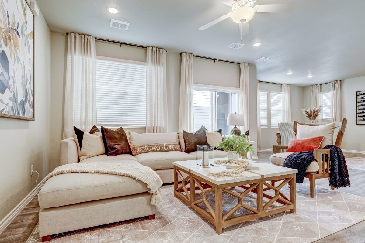 Living room at BB Living Harvest in Argyle, Texas