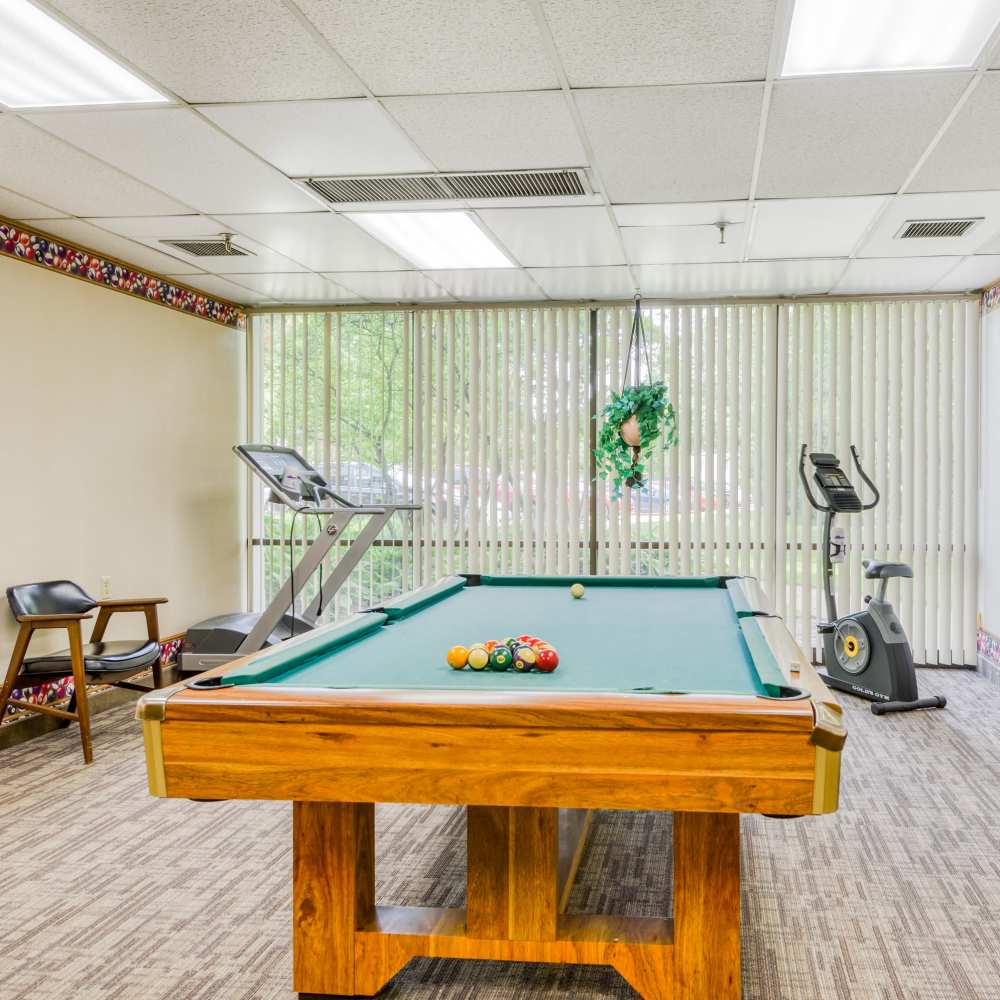 Resident billiards at Frenchtown Place in Monroe, Michigan