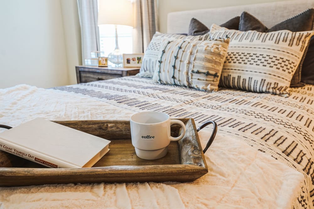 Bedroom aesthetic at Harmony on the Peninsula in Yorktown, Virginia