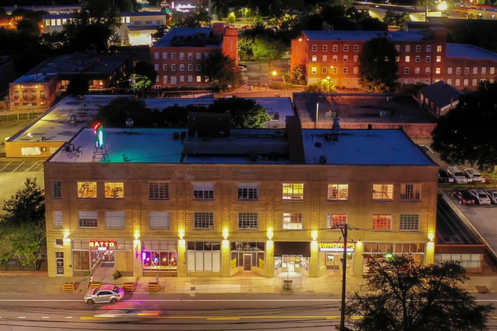 Exterior of Hotel Roxy Lofts in Atlanta, Georgia