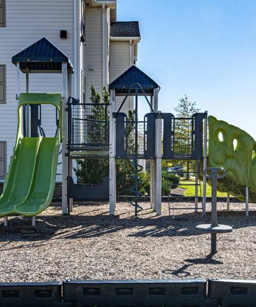 Playground with slides at White Oak Crossing in Knoxville, Tennessee
