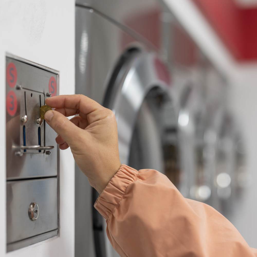 Laundry facility at Andalucia Heights in Los Angeles, California