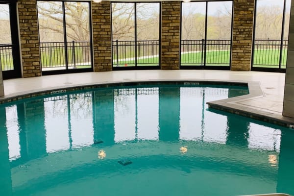 Our indoor swimming pool is a terrific place to exercise at The Fairways of Ironhorse in Leawood