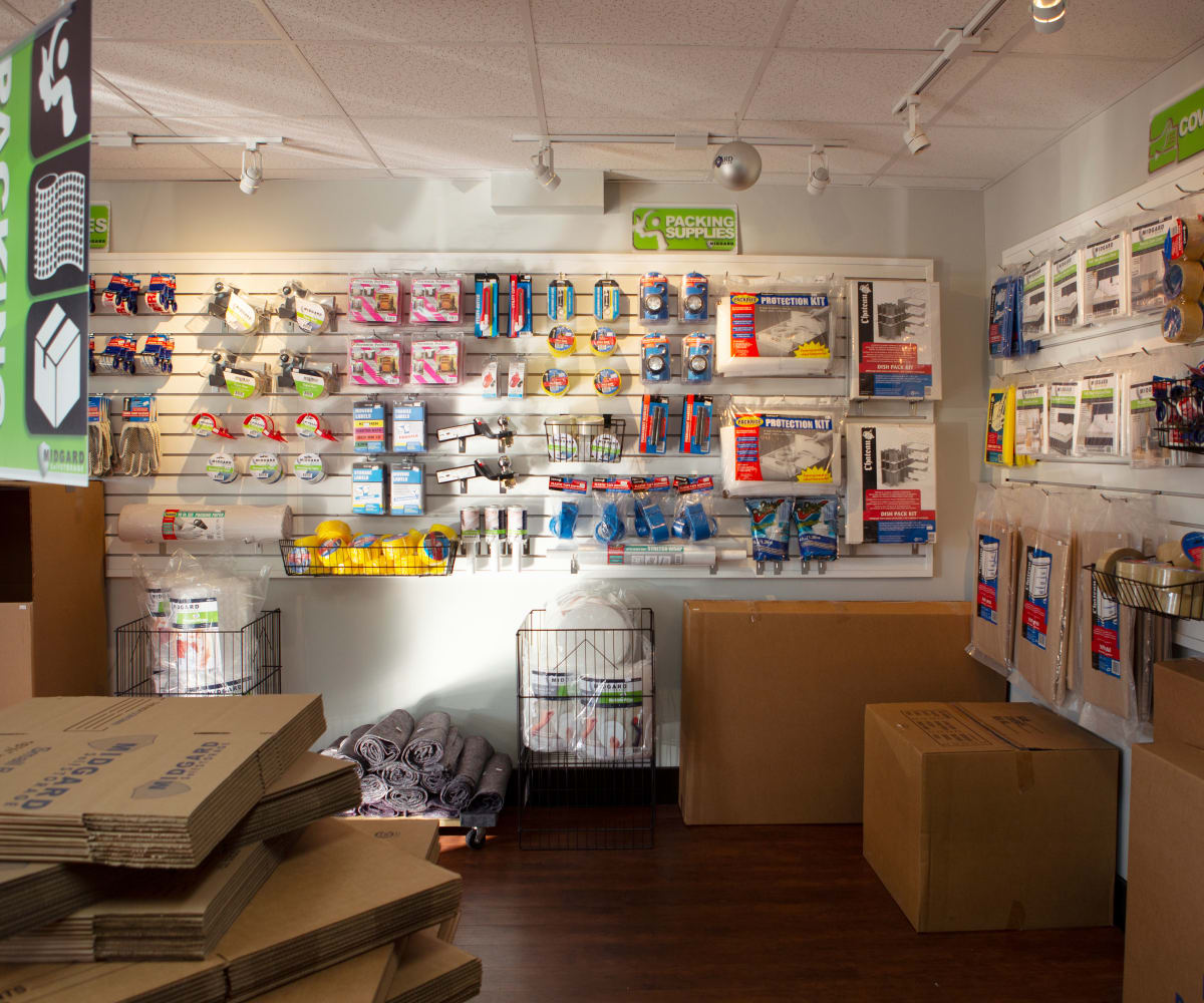 Midgard Self Storage in Naples, Florida, has packing supplies for rent