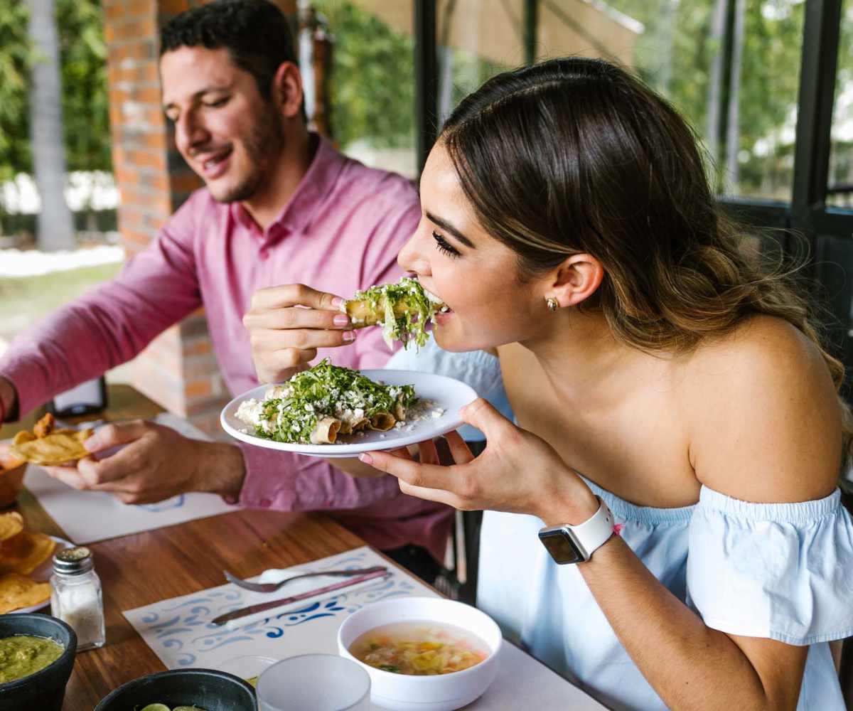 Residents enjoying the delicious food near Woodlands in Columbus, Ohio