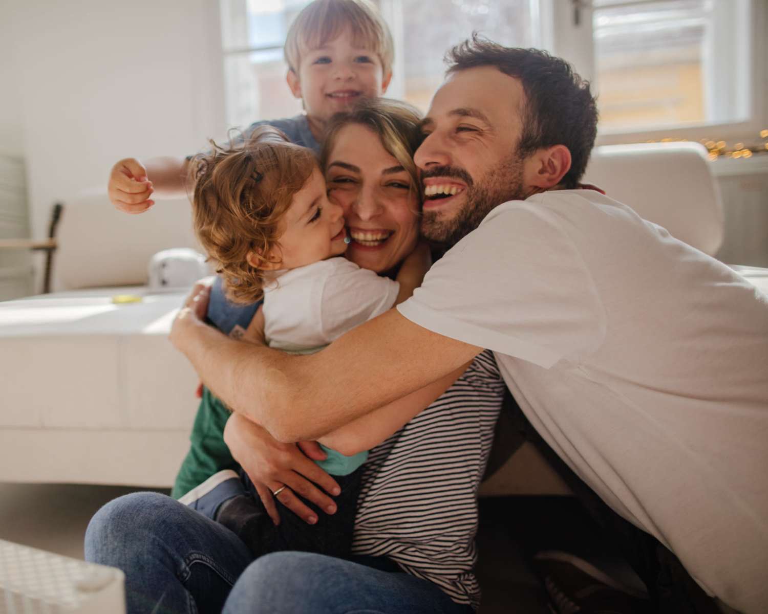 Happy family at Gleneagles Apartments in Lexington, Kentucky