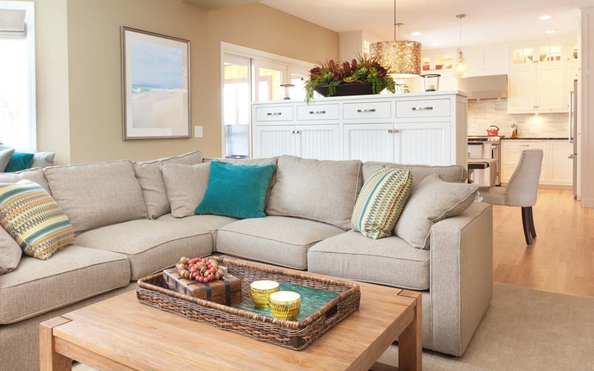 Open layout living and kitchen at Park City Place in Bridgeport, Connecticut
