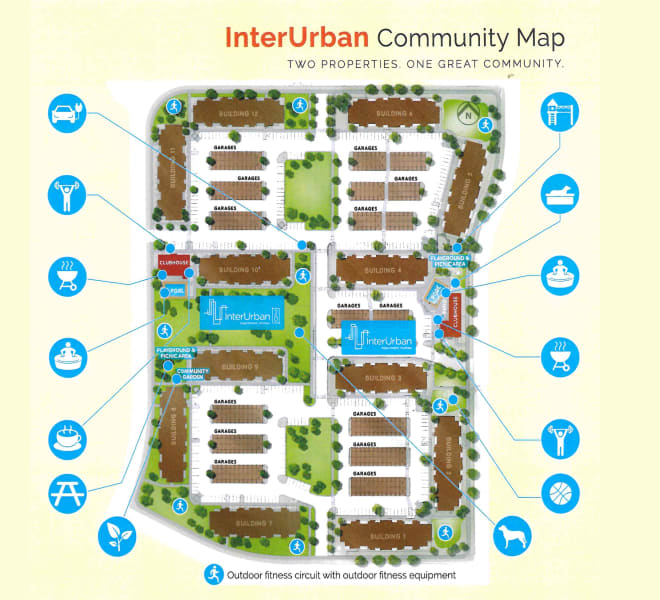 Sitemap for InterUrban Apartments in Billings, Montana 