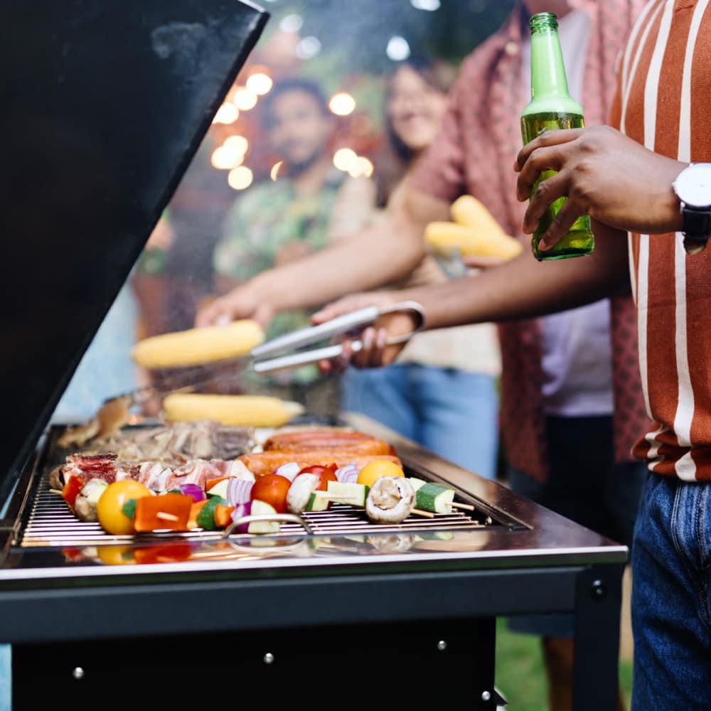 Community barbeque station at Lofts At Glenhaven in Winston Salem, North Carolina