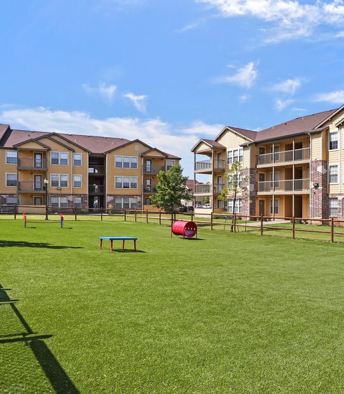 Dog park at Mission Point Apartments in Moore, Oklahoma