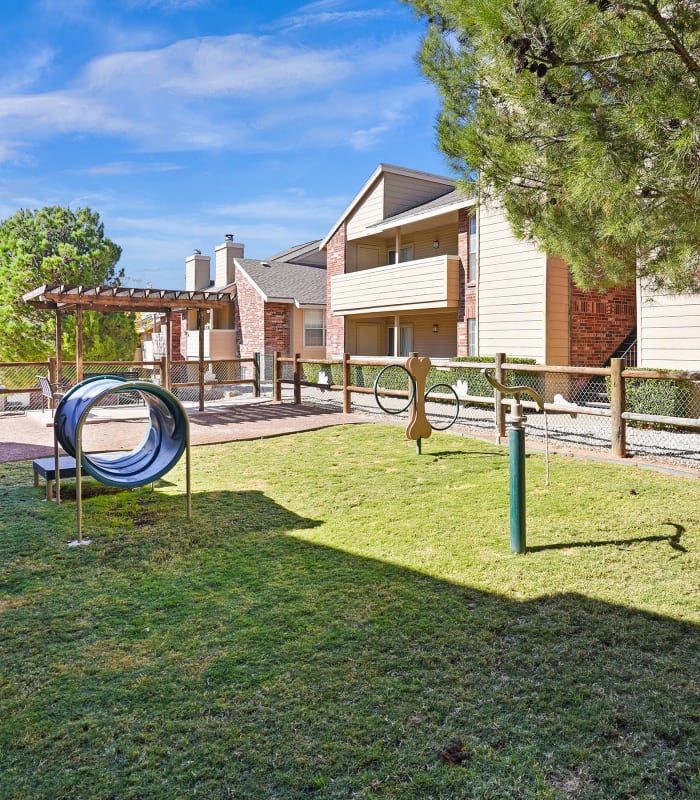 Dog park of The Chimneys Apartments in El Paso, Texas