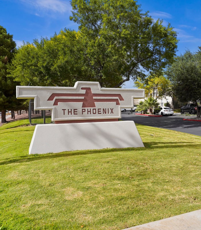 Sign of The Phoenix Apartments in El Paso, Texas