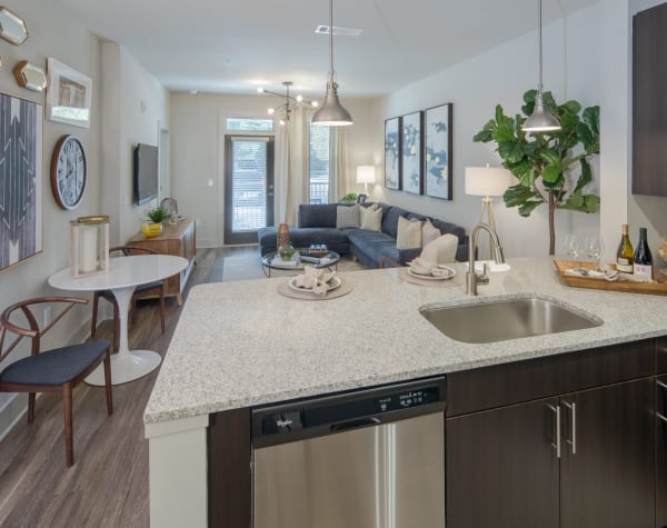 Bright, fully equipped kitchen at Leigh House in Raleigh, North Carolina