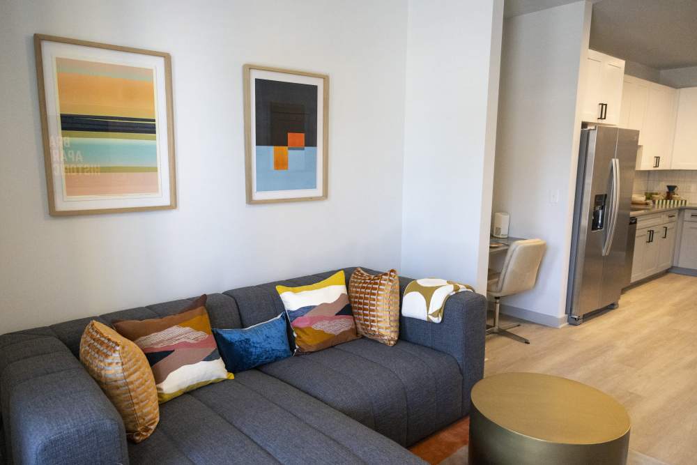Living room at Corner on Main in Jacksonville, Florida