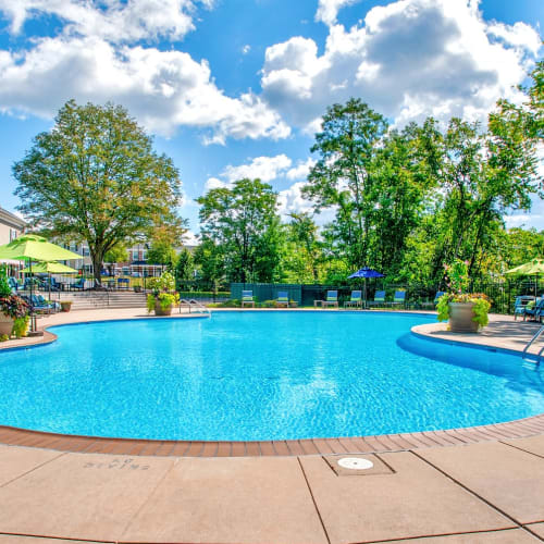 Swimming pool at The Village of Laurel Ridge & The Encore Apartments & Townhomes in Harrisburg, Pennsylvania