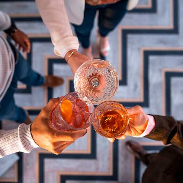 Residents raise a toast near Elevations One, Woodbridge, Virginia