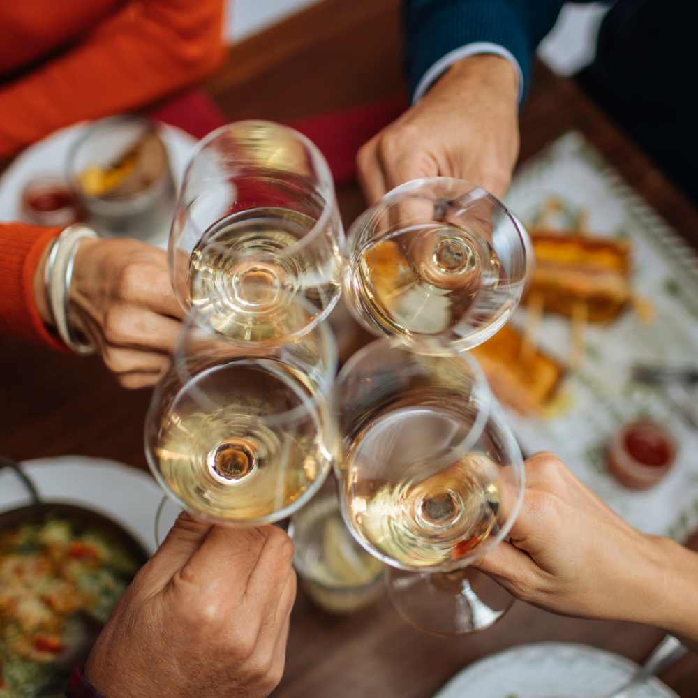 Residents toasting to the good life at their favorite night spot near Box Board Lofts in Grand Rapids, Michigan