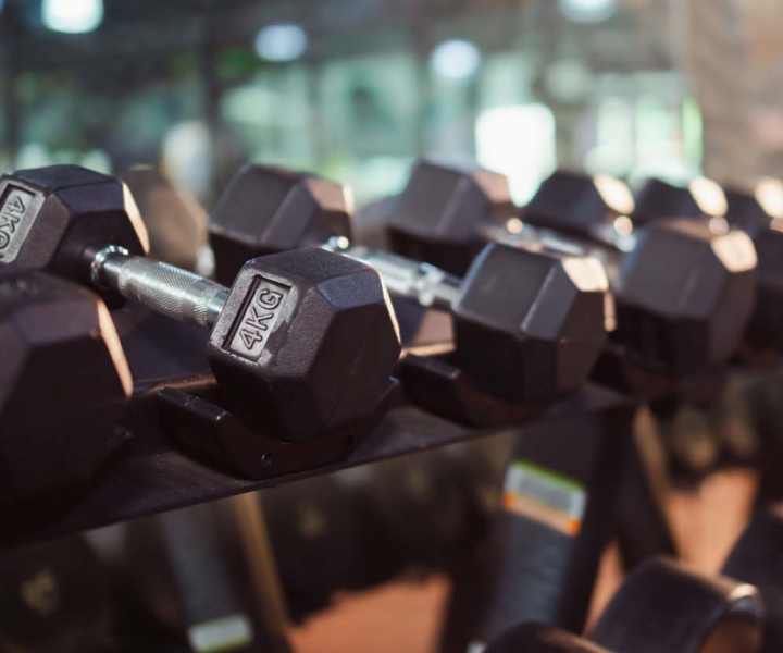 Fitness center with various equipement at Cypress Oaks in Leesburg, Florida
