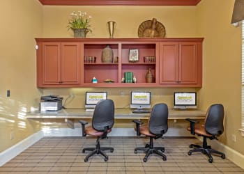 Business Center with 3 iMacs and free printing at Cypress Creek at Lakeline in Cedar Park, Texas