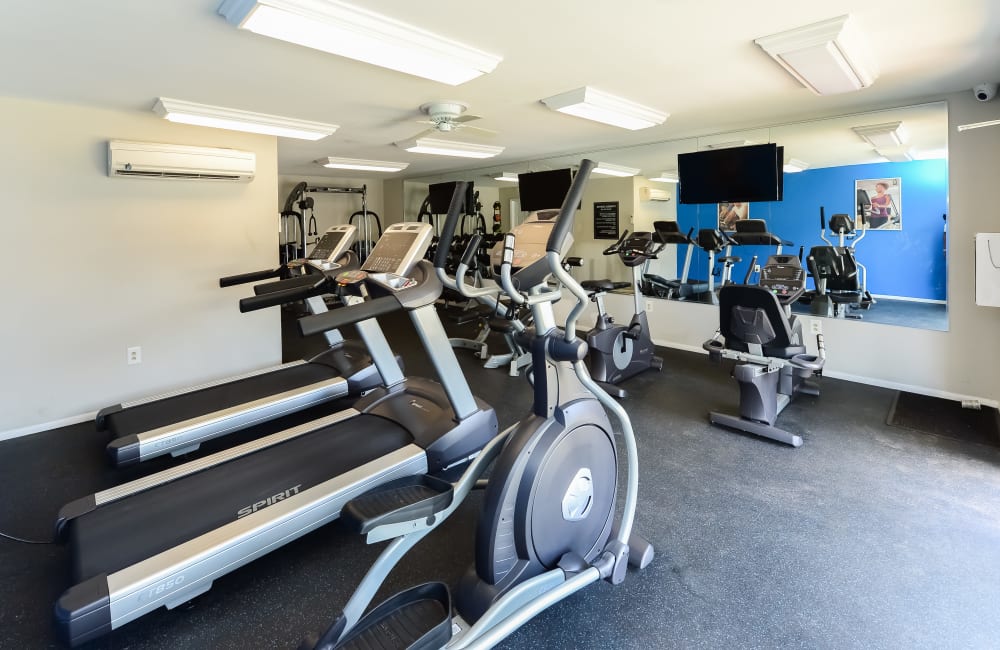 Fitness center at Brookside Manor Apartments & Townhomes in Lansdale, Pennsylvania