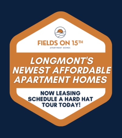 Property award badge at Fields on 15th Apartment Homes in Longmont, Colorado