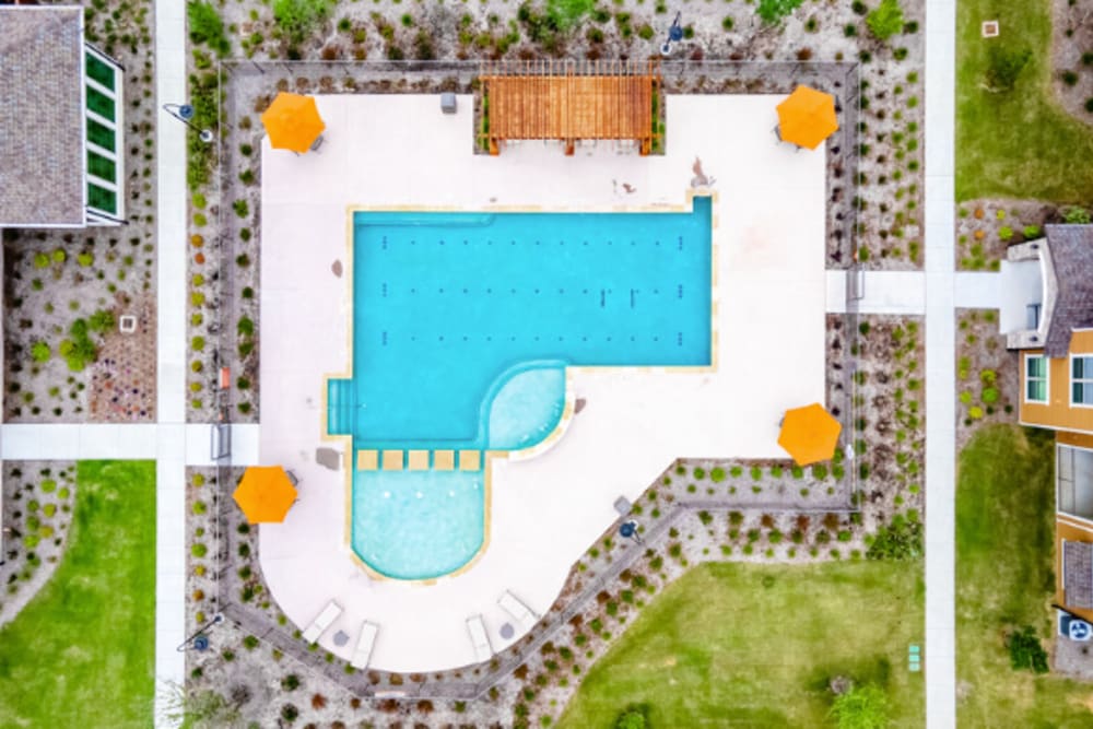 A resort style pool at Cypress Creek at Hazelwood in Princeton, Texas