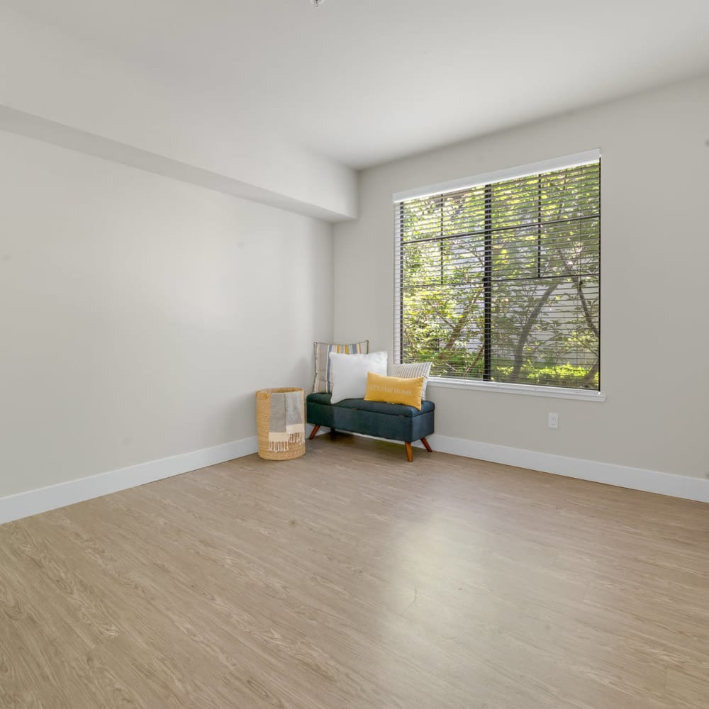Open floor plan with hardwood floors at Town Center Apartments in Lafayette, California