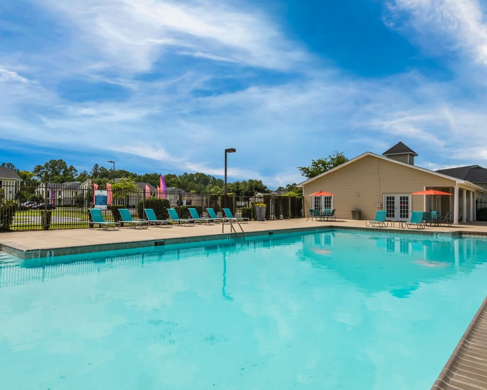 Swimming pool at Bayou Landing Apartments in Gulfport, Mississippi