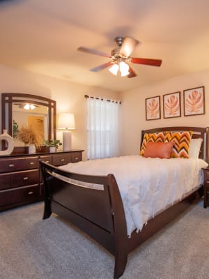 Bedroom at Barrington Apartments in Tulsa, Oklahoma