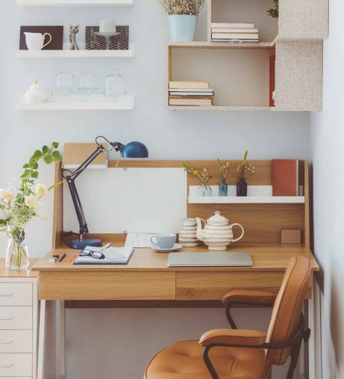Home office in an apartment at EVOQ East Cobb in Marietta, Georgia
