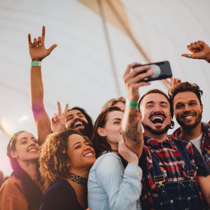 Residents enjoying a party near Oak Place Apartments in Oklahoma City, Oklahoma