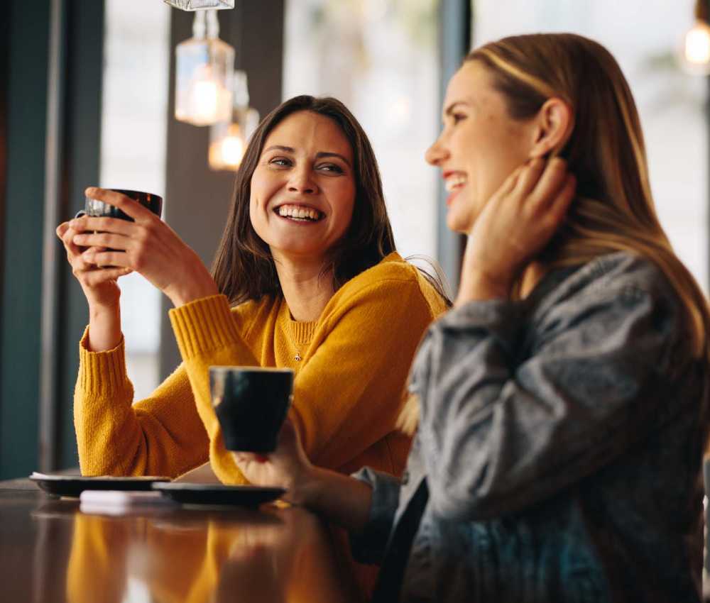 Residents laughing at South Oak in Ames, Iowa