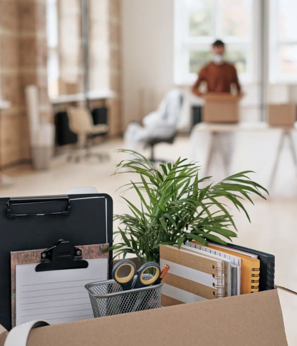 A box packed in a home near Key Storage - Scottsdale in Scottsdale, Arizona