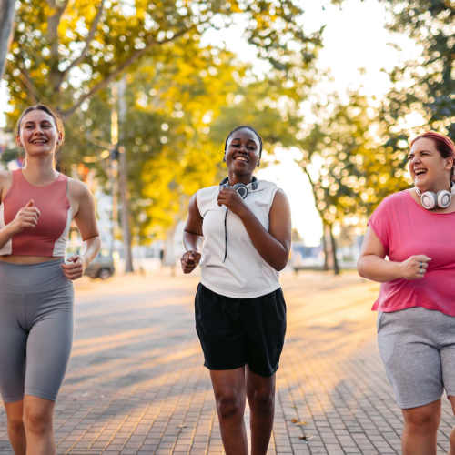 Women jogging at Saddlebrook Apartments in Murfreesboro, Tennessee