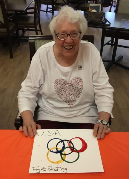 Barkley Place (FL) residents made custom Olympics signs!