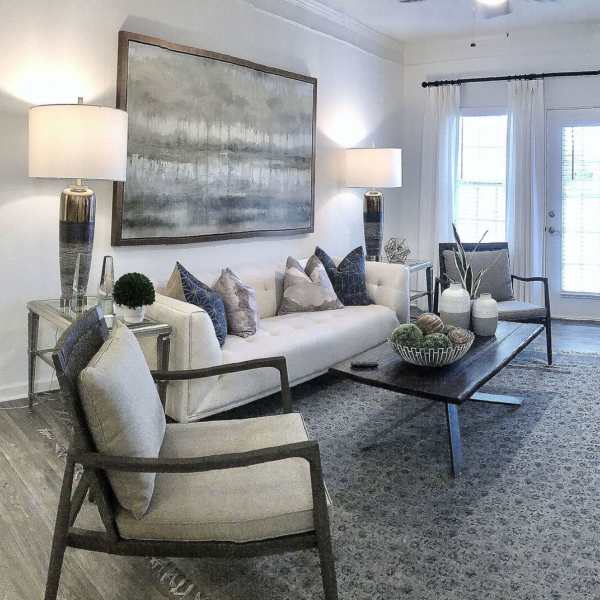 Boy with his dog at Magnolia Commons in Hiram, Georgia