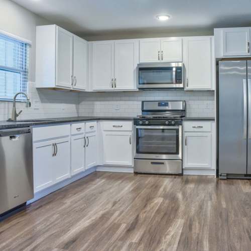 Kitchen area with light accents Avonlea Westside in Atlanta, Georgia