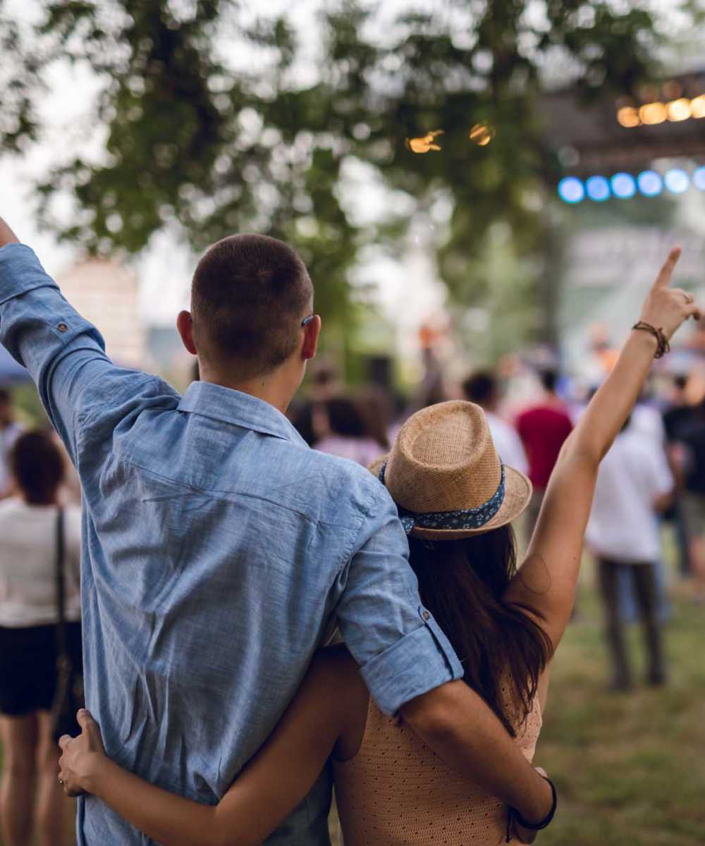 Residents enjoying concert near Hawthorne Hill Apartments in Thornton, Colorado