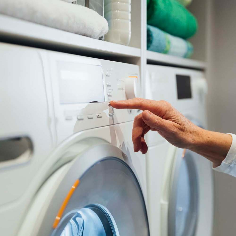Laundry facility at Royale Apartments in Westminster, California