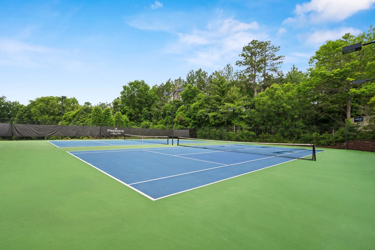 Tennis court at Preserve at Legacy Park in Lawrenceville, Georgia