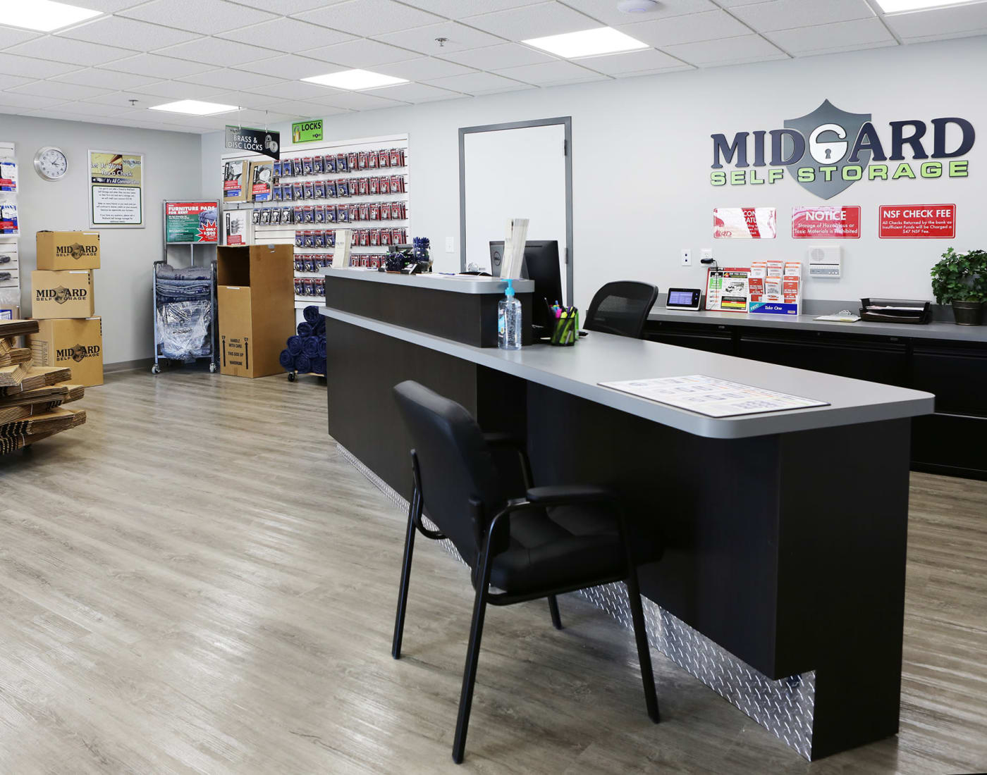 Leasing office at Midgard Self Storage in Statesboro, Georgia