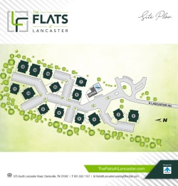 Site map of The Flats at Lancaster in Clarksville, Tennessee