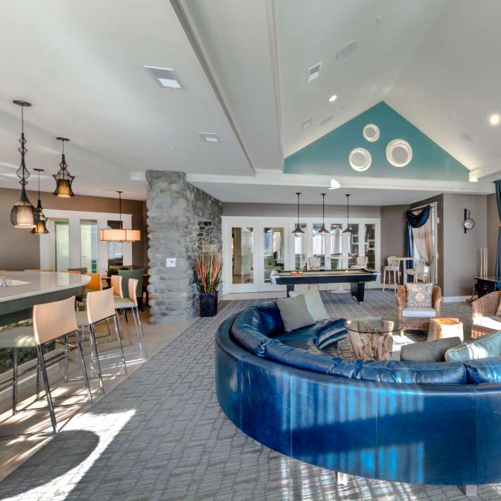 Stylish clubhouse at Promenade Pointe, Norfolk, Virginia
