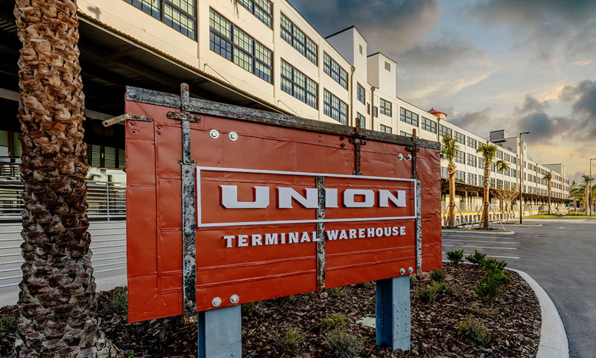 Property signage at Union Terminal Warehouse in Jacksonville, Florida