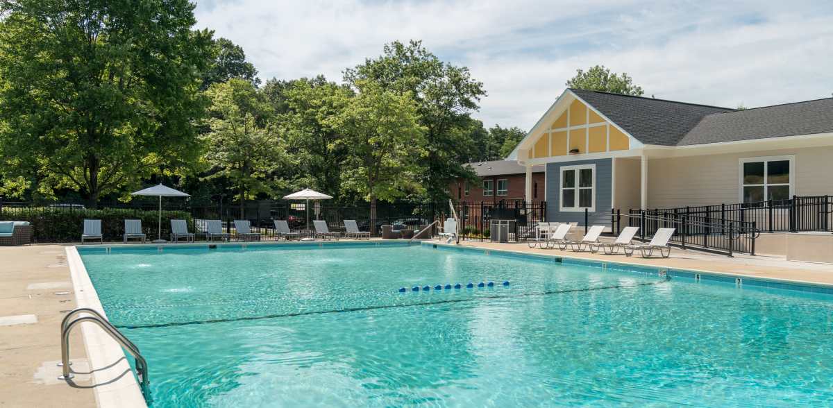 Sparkling pool at Elevations One, Woodbridge, Virginia