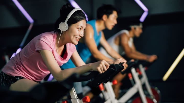  people taking a spin class | Spin Studios in Gilbert