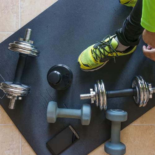 Fitness center at Arden at South Point Apartment Homes in McDonough, Georgia