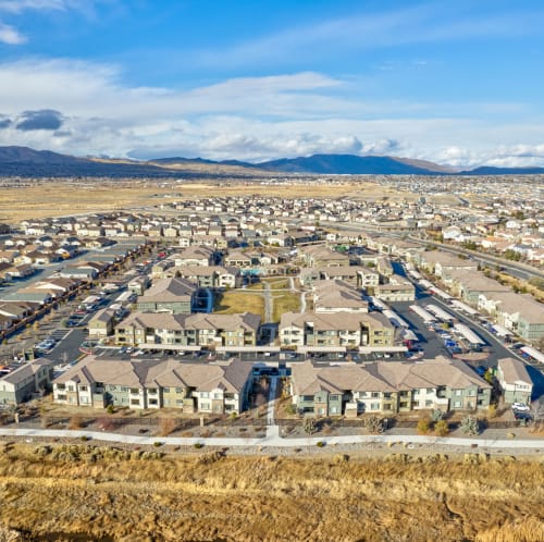 Aerial view of the community at The Trails at Pioneer Meadows in Sparks, Nevada